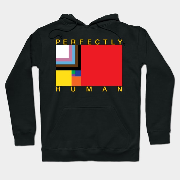 Perfectly Human - Progress Pride Flag Hoodie by OutPsyder
